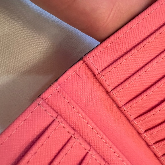 Michael Kors Jet Set Travel Large Trifold Wallet Grapefruit Pink - Picture 12 of 16